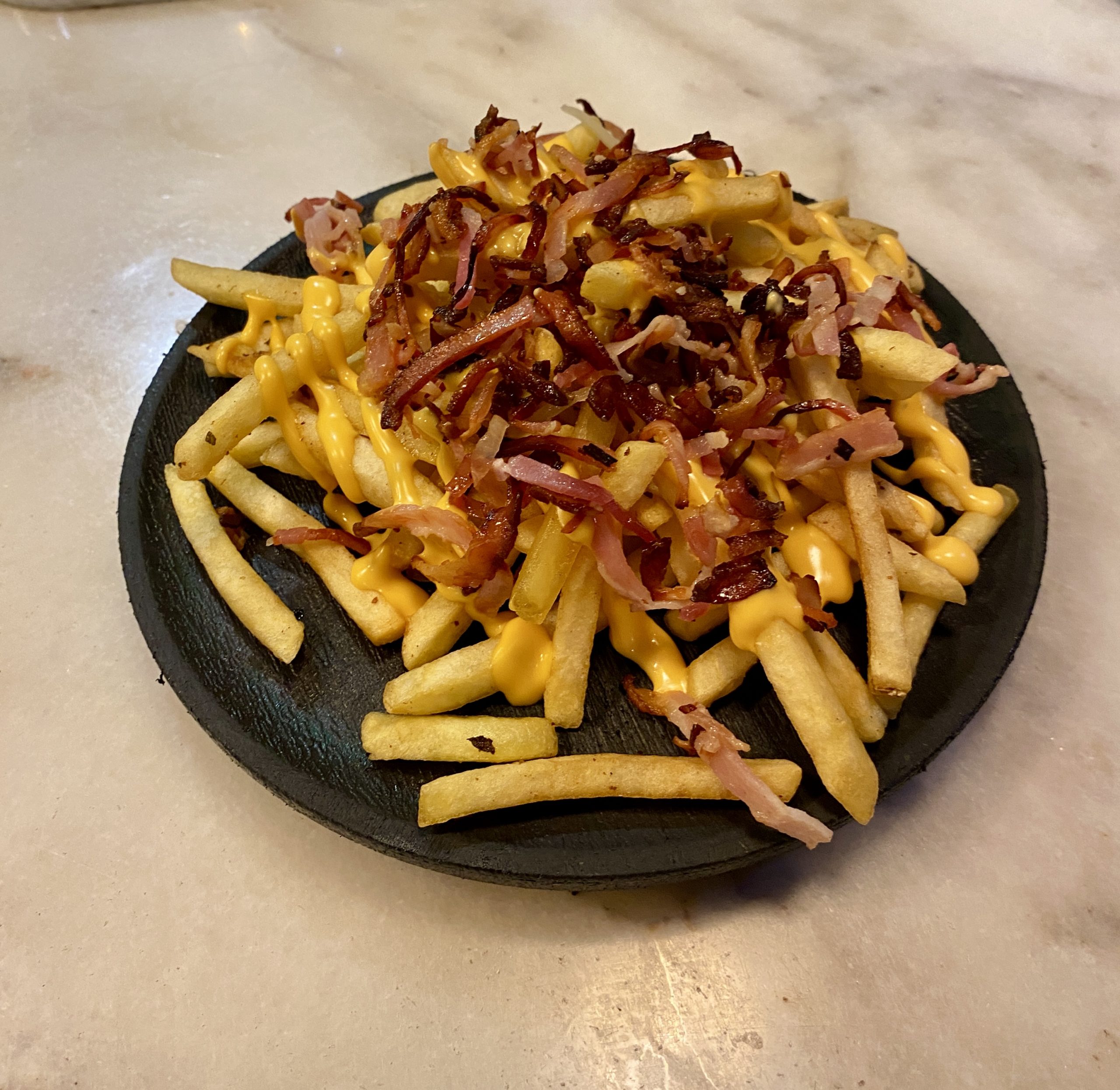 Batatas cheddar e bacon